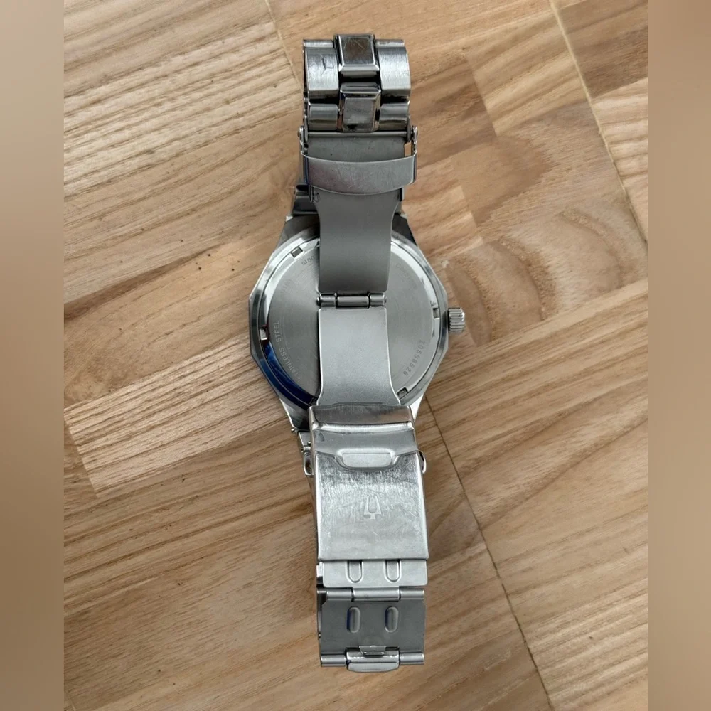 Bulova Classic Diamond Markers Men’s Watch Black Dial Stainless Bracelet Date